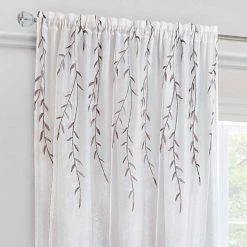 Deals 👏 Curtain Panels Achim Willow Rod Pocket Window Curtain Panel 🤩 -Window Curtains Shop detail2ACHM327