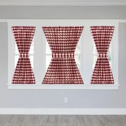 Coupon 💯 64 - 72 In. Achim Buffalo Check Rod Pocket Door Panel And Tieback ⭐ -Window Curtains Shop detail2ACHM449 1