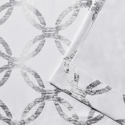 Brand new 🎁 Curtain Panels Exclusive Home Mondo Metallic Geometric Grommet Top Curtain Panel Pair 🤩 -Window Curtains Shop detail2AMAL136