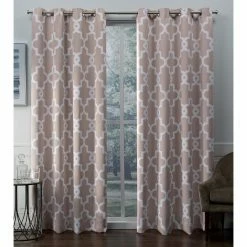 Coupon 👍 Curtain Panels Exclusive Home Ironwork Sateen Blackout Grommet Curtain Panel Pair ✔️ -Window Curtains Shop detail2AMAL202
