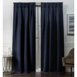 Best Pirce ⭐ Curtain Panels Exclusive Home Sateen Woven Blackout Button Top Curtain Panel Pair 🎉 -Window Curtains Shop detail2AMAL248