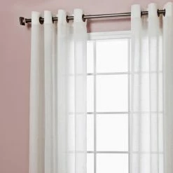 Buy 🌟 Curtain Panels Best Home Fashion Faux Flax Linen Grommet Top Curtain ⭐ -Window Curtains Shop detail2BESH024