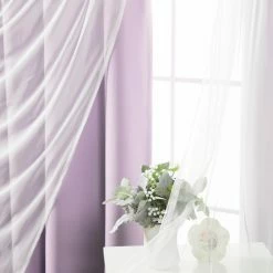 Best Pirce 🥰 Curtain Panels Best Home Fashion Wide Tulle And Blackout Mix And Match Curtains 🤩 -Window Curtains Shop detail2BESH092