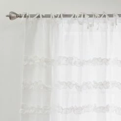 Outlet ⭐ Curtain Panels Best Home Fashion Romantic Ruffle Tie Top Curtains 😍 -Window Curtains Shop detail2BESH225