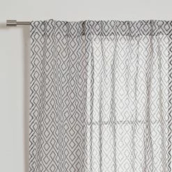Budget 🛒 Curtain Panels Best Home Fashion Diamond Trellis Curtains 🛒 -Window Curtains Shop detail2BESH273