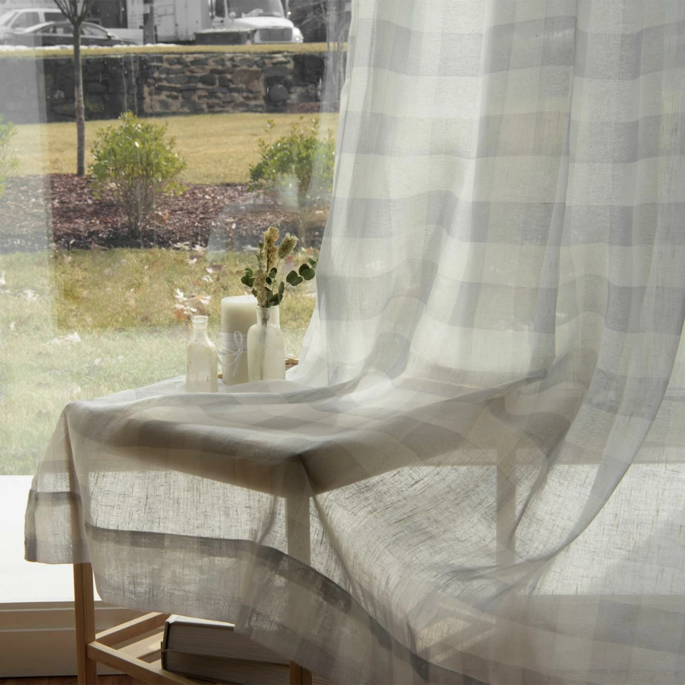 Hot Sale ๐ฏ Curtain Panels Best Home Fashion Sheer Watercolor Plaid Curtains ๐ 4 Hot Sale ๐ฏ Curtain Panels Best Home Fashion Sheer Watercolor Plaid Curtains ๐ - Image 4