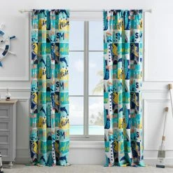 Budget 😀 73 - 84 In. Greenland Home Fashions Wave Rider Window Panel Pair 😉 -Window Curtains Shop detail2GRNLD632