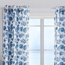 Promo 👍 73 - 84 In. Greenland Home Fashions Pebble Beach Window Panel Pair 🎉 -Window Curtains Shop detail2GRNLD638