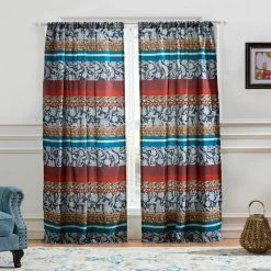 Best Pirce 🧨 73 - 84 In. Barefoot Bungalow Vista Window Panel Pair 😉 -Window Curtains Shop detail2GRNLD655