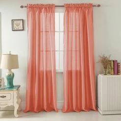Promo 🎉 Curtain Panels RT Designers Collection Nikki Faux Silk Rod Pocket Curtain Panel ✨ -Window Curtains Shop detail2RMLL032