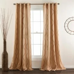 Best Sale 🌟 Curtain Panels Half Moon Swirl Window Curtain Set 🎁 -Window Curtains Shop detail2TRIA239