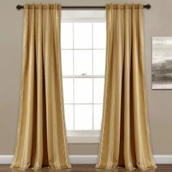 Promo 🌟 Curtain Panels Lush Decor Julia Stripe Room Darkening Window Curtain ✨ -Window Curtains Shop detail2TRIA654