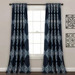 Promo 😉 Curtain Panels Lush Decor Keya Medallion Room Darkening Window Curtain 🔥 -Window Curtains Shop detail2TRIA657