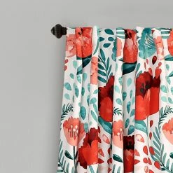 Wholesale 👏 Curtain Panels Lush Decor Poppy Garden Room Darkening Curtain Panel Pair 🛒 -Window Curtains Shop detail2TRIA733