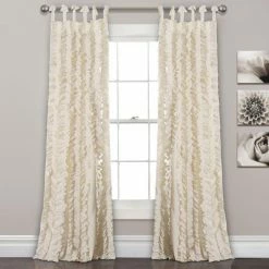 Discount 🎉 Curtain Panels Lush Decor Sophia Ruffle Window Curtain Set 👏 -Window Curtains Shop detail2TRIA792 1