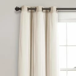 Brand new 👍 Curtain Panels Lush Decor Black Out Grommet Panel Pair With Sheer Panels 🛒 -Window Curtains Shop detail2TRIA811