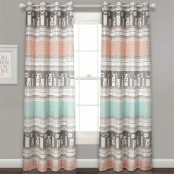 Deals 👍 Lush Decor Llama Stripe Window Curtain Panels Set 🎁 -Window Curtains Shop detail2TRIA826