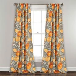 Buy 👏 Curtain Panels Lush Decor Poppy Garden Room Darkening Panel Pair ❤️ -Window Curtains Shop detail2TRIA952
