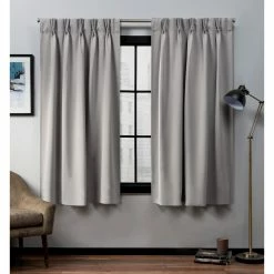 Best Pirce ✨ Curtain Panels Exclusive Home Sateen Twill Woven Blackout Pinch Pleat Curtain Panel Pair ✔️ -Window Curtains Shop detail3AMAL250