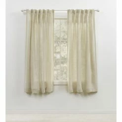 Best reviews of 😉 Curtain Panels Lauren Ralph Lauren Engel Solid 100% Linen Sheer Rod Pocket Curtain Panel 🔔 -Window Curtains Shop detail3AMAL321