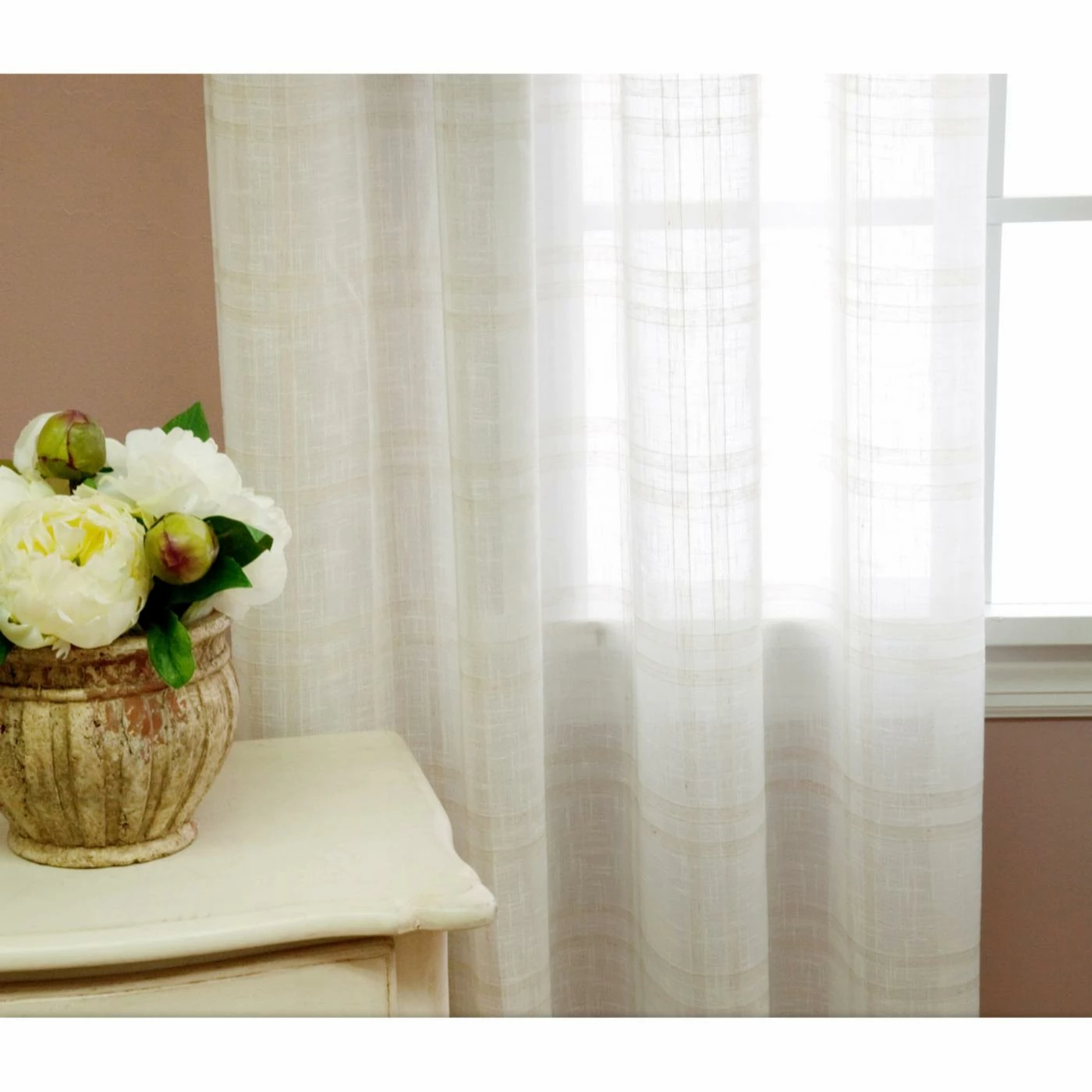 Hot Sale π Best Home Fashion Sheer Faux Linen Grommet Top Curtain Panels π€© 6 Hot Sale π Best Home Fashion Sheer Faux Linen Grommet Top Curtain Panels π€© - Image 6