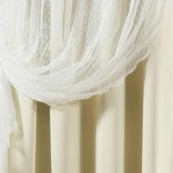 Best Pirce 🧨 Best Home Fashion Dotted Tulle Blackout Mix & Match Curtain Panels - Set Of 4 🧨 -Window Curtains Shop detail3BESH038 1