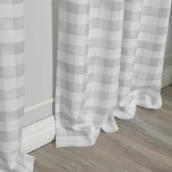 Best Pirce 🔔 Curtain Panels Best Home Fashion Nordic Watercolor Check Curtains 😀 -Window Curtains Shop detail3BESH270