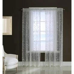 Best Sale ✔️ Curtain Panels Habitat Grandeur Embroidered Pole Top Curtain Panel 🛒 -Window Curtains Shop detail3CMNW142