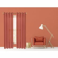 Flash Sale 🥰 Curtain Panels Dainty Home Malibu Sheer Window Panel Pair 👍 -Window Curtains Shop detail3DAIT001 1