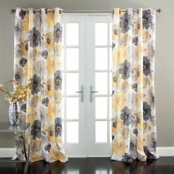 Best Sale 💯 Curtain Panels Lush Decor Leah Room Darkening Panel Pair ⭐ -Window Curtains Shop detail3TRIA443
