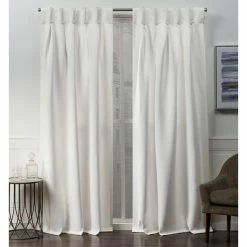 Best Pirce ⭐ Curtain Panels Exclusive Home Sateen Woven Blackout Button Top Curtain Panel Pair 🎉 -Window Curtains Shop detail4AMAL248