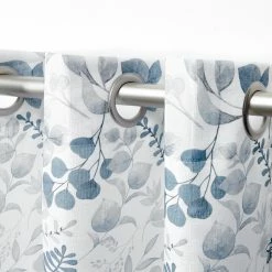 Cheap 🎁 Curtain Panels Chaps Home Fresh Meadow Botanical Print Textured Linen Look Grommet Curtain Panel Pair 👍 -Window Curtains Shop detail4AMAL315