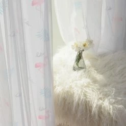 Best deal 😉 Curtain Panels Best Home Fashion Tulle And Flamingo Mix And Match Curtains 👏 -Window Curtains Shop detail4BESH249