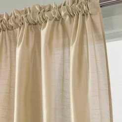Promo 🎉 Curtain Panels RT Designers Collection Nikki Faux Silk Rod Pocket Curtain Panel ✨ -Window Curtains Shop detail4RMLL032