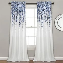 Best Sale 🔔 Lush Decor Weeping Flower Window Curtain Panels Set ⌛ -Window Curtains Shop detail4TRIA827