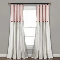 Brand new 😀 Curtain Panels Lush Decor Linen Button Curtain Panel 😀 -Window Curtains Shop detail4TRIA949