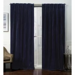 Best deal 👏 96 - 108 In. Exclusive Home Velvet Heavyweight Pinch Pleat Top Curtain Panel Pair 🧨 -Window Curtains Shop detail5AMAL256