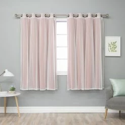 Hot Sale 🎉 Curtain Panels Best Home Fashion Mix & Match Tulle Sheer Lace Blackout Curtain - Set Of 4 💯 -Window Curtains Shop detail5BESH030