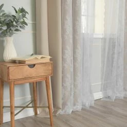 Best Pirce 🧨 Curtain Panels Best Home Fashion 4 Piece Rose Sheers And Blackout Curtain Set ⌛ -Window Curtains Shop detail5BESH339