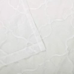 Brand new 😀 96 - 108 In. Superior Lattice Embroidered 2 Panels Sheer Curtains ✔️ -Window Curtains Shop detail5HCIN1398