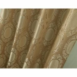 Best Pirce 😀 Curtain Panels RT Designers Collection Kenyon Damask Textured Jacquard 84 In. Single Rod Pocket Curtain Panel With Attached Valance 🛒 -Window Curtains Shop detail5RMLL312