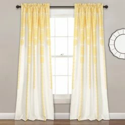 Coupon 🎁 Curtain Panels Lush Decor Stripe Medallion Room Darkening Panel Pair 🔥 -Window Curtains Shop detail5TRIA508