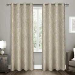 Budget 🤩 Curtain Panels Exclusive Home Forest Hill Woven Room Darkening Grommet Curtain Panel Pair 👍 -Window Curtains Shop detail6AMAL092