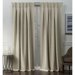 Best Pirce ⭐ Curtain Panels Exclusive Home Sateen Woven Blackout Button Top Curtain Panel Pair 🎉 -Window Curtains Shop detail6AMAL248