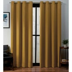 Outlet 😍 Curtain Panels Exclusive Home Sateen Twill Woven Blackout Grommet Top Curtain Panel Pair 🔔 -Window Curtains Shop detail6AMAL249