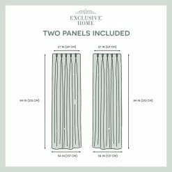 Best reviews of 🥰 Curtain Panels Exclusive Home Chateau Striped Faux Silk Pinch Pleat Curtain Panel Pair 👍 -Window Curtains Shop detail6AMAL259