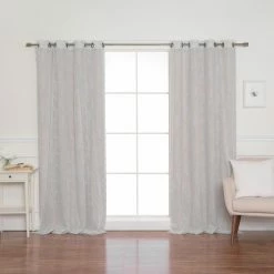 Best Pirce 🧨 Curtain Panels Best Home Fashion 4 Piece Rose Sheers And Blackout Curtain Set ⌛ -Window Curtains Shop detail6BESH339