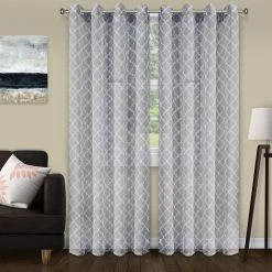Buy 🎁 Curtain Panels Superior Trellis Sheer Panel Pair ❤️ -Window Curtains Shop detail6HCIN1400