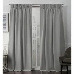 Best Pirce ✨ Curtain Panels Exclusive Home Sateen Twill Woven Blackout Pinch Pleat Curtain Panel Pair ✔️ -Window Curtains Shop detail7AMAL250