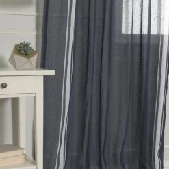 Brand new 🎉 Curtain Panels Best Home Fashion Sheer Faux Linen Reverse Triple Stripe Curtains ❤️ -Window Curtains Shop detail7BESH282